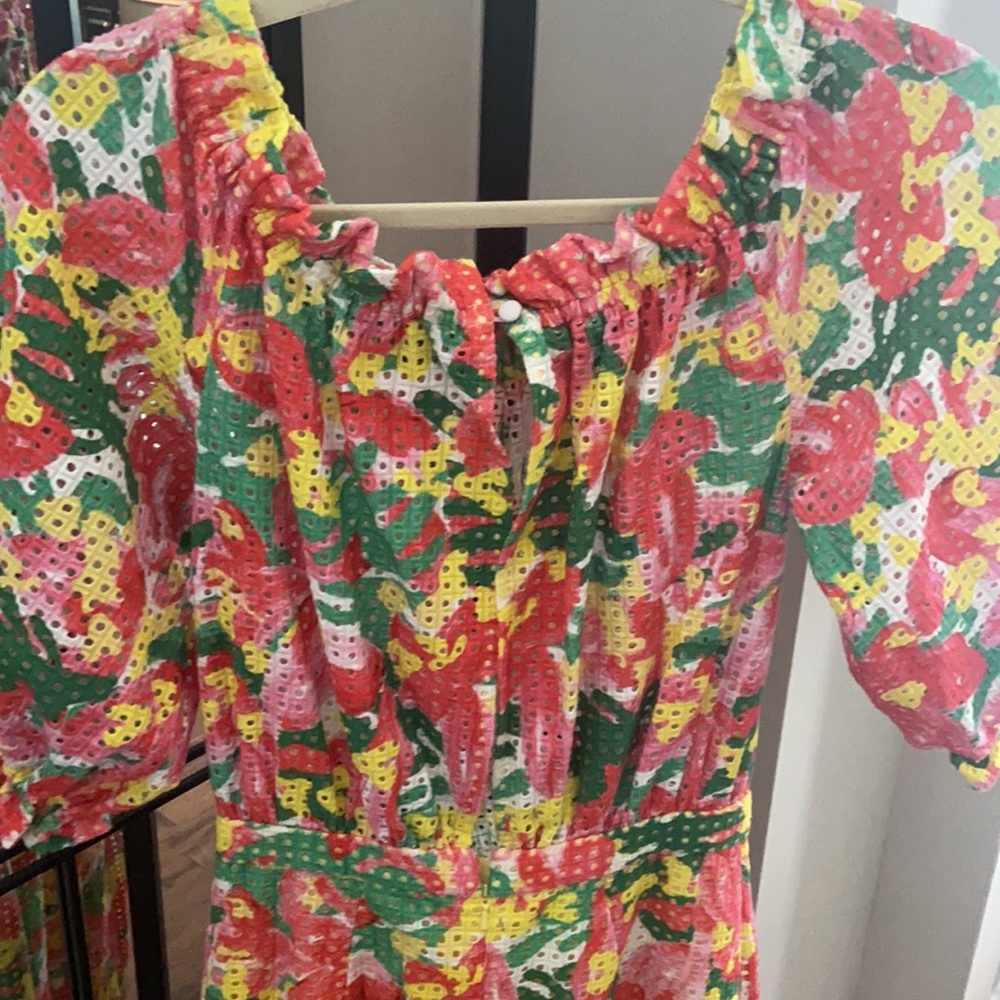 Saloni Grace Off Shoulder Ruffle Dress - Picture 10 of 14